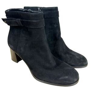 Kate Spade New York NWOB Madelaine Strap Bootie Black Size 6B Suede Leather